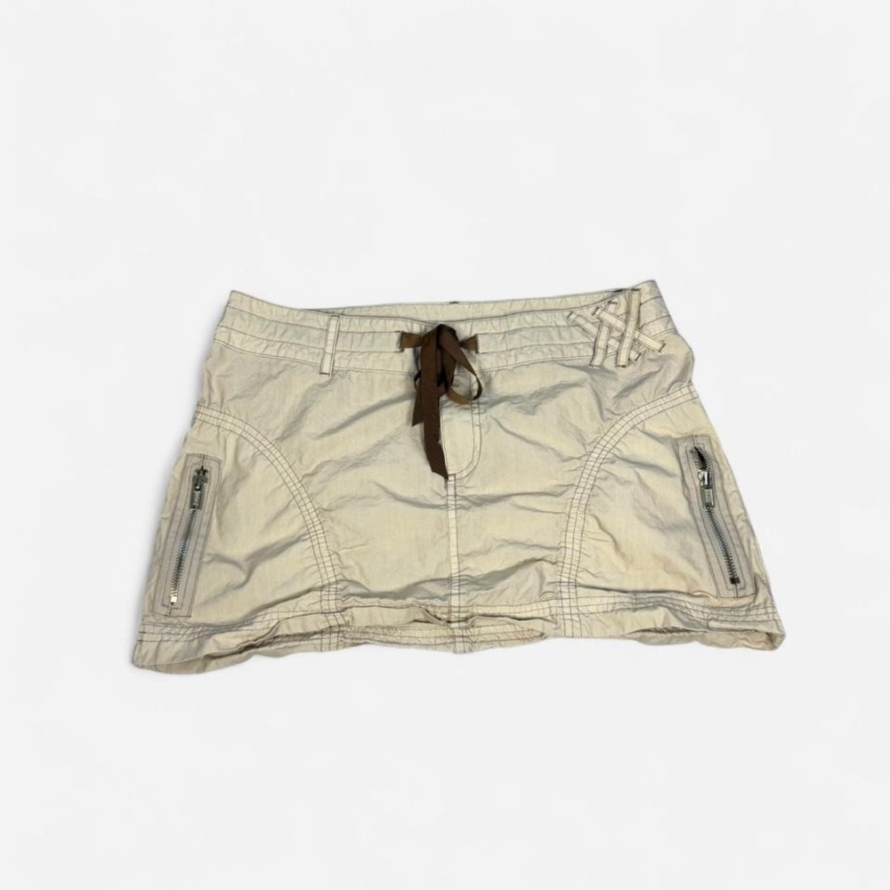 Vintage y2k Wet Seal beige cargo mini skirt